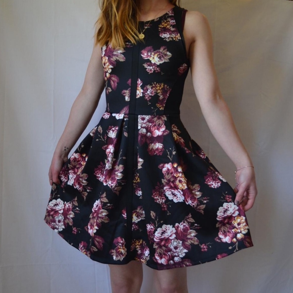 Bar III Floral Fit and Flare Dress